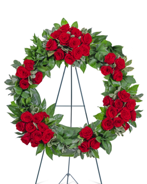 Serene Sanctuary Wreath Standing Spray